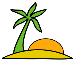 Island Palm And The Sun