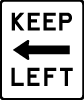 Keep Left Vector Road Sign