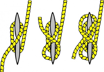 Knot Illustration (cleat Hitch) clip art