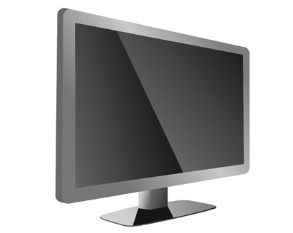LCD TV .vector