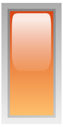 Led Rectangular H Orange