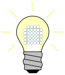Light Bulb LED On