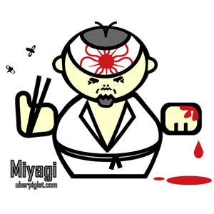 Mr Miyagi Cartoon