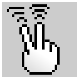 MultiTouch-Interface Pixel-theme 2-fingers-Triple-Tap