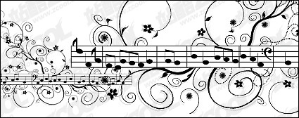 Music pattern vector material