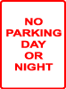 No Parking Day Or Night