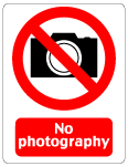 No Photography Vector Sign