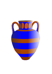 Old Fashioned Vase Blue And Brown