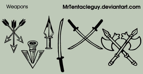 Old style weapons free vector
