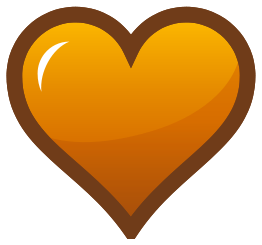 Orange Heart Icon