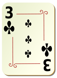 Ornamental deck: 3 of clubs