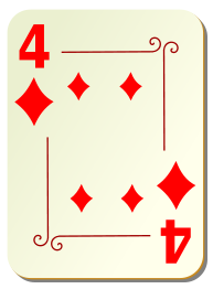 Ornamental deck: 4 of diamonds