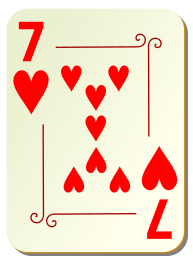 Ornamental deck: 7 of hearts