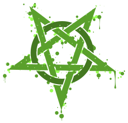 Pentagramme Taches Vertes