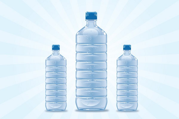 Plastic Water Bottle Vector