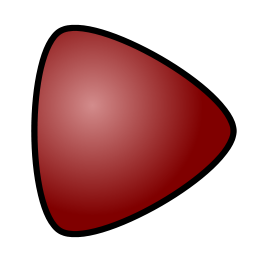 Play Button, red, for media player