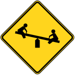 Playground Vector Road Sign