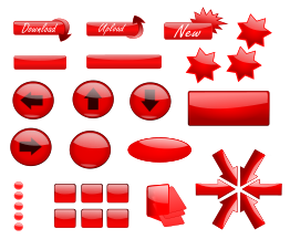 Red Glossy Buttons