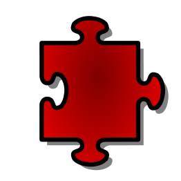 Red Jigsaw piece 05
