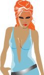 Redhead Girl Vector Image