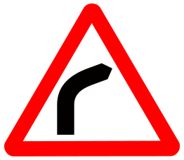 Roadsign Curve ahead