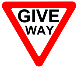 Roadsign Give way