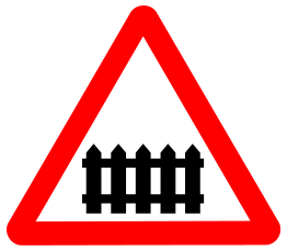 Roadsign rail fence