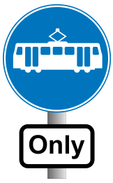 Roadsign trams ony