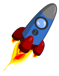 Rocket blue and red