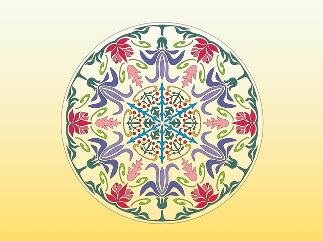 Round Floral Graphics