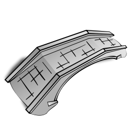 RPG map symbols: stone bridge