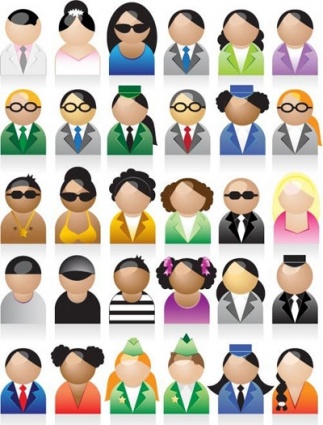 Set of peoples icons