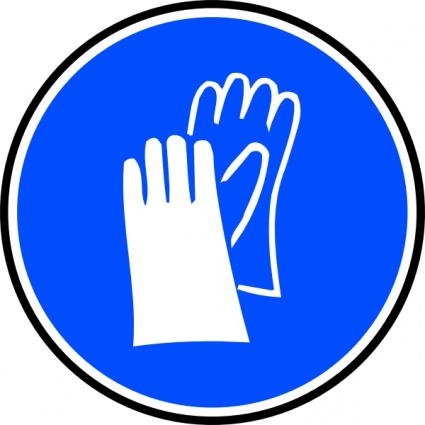 Sign Blue Symbol Signs Symbols Protection Obligatoire Hands Sticker Gloves Palms Mandatory