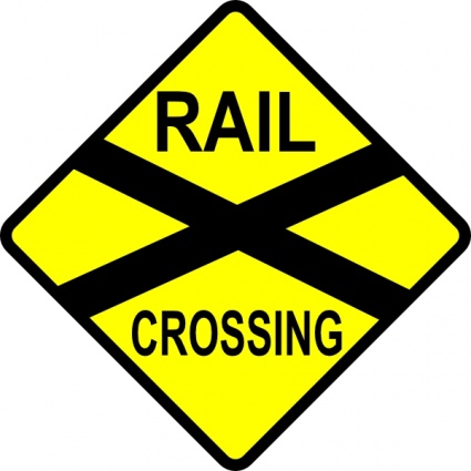 Sign Car Traffic Transportation Road Street Rail Crossing Caution Railroad Railway