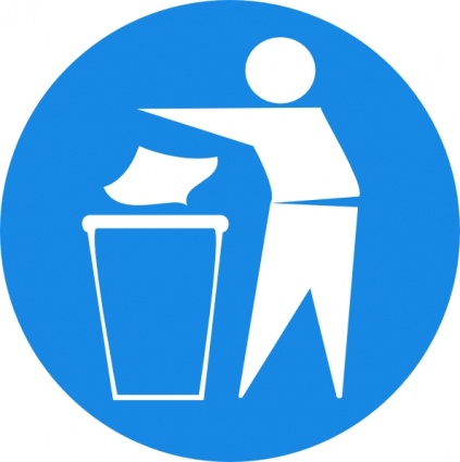 Sign Symbol Signs Symbols Keep Tidy Empty Trash Bin Clean Rubish Garbage