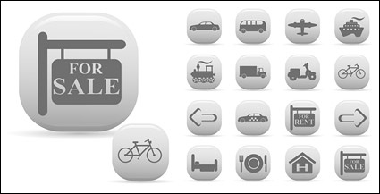 Simple vector icon travel material