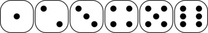 Six-sided Dice Faces clip art