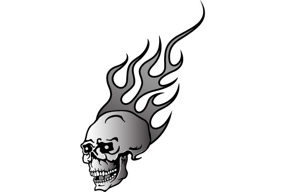 Skull On Fire Vector