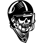 Skull With Football Helmet Vector