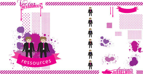 Splats and miscellaneous purple free vector