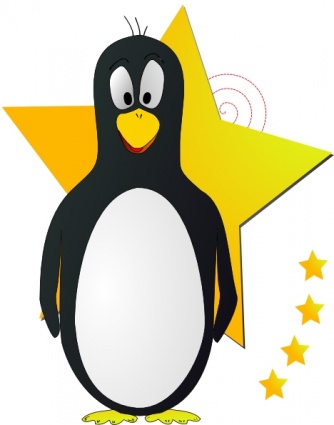 Star Penguin clip art