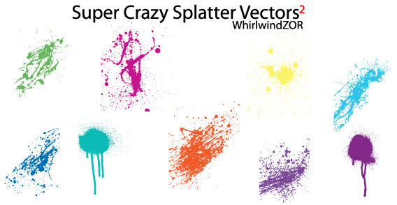 Super crazy colourful splatter free vector