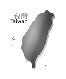 Taiwan map (R.O.C.) grey ver