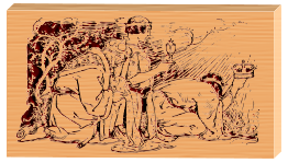 Three Kings Etched On Wood