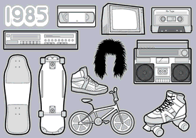 – A Free Vector Pack of 80s Icons