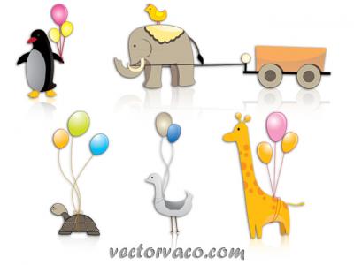 Animal Cartoon Clipart Vectors