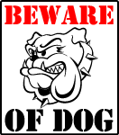 Beware Of Dog Vector Sign 1
