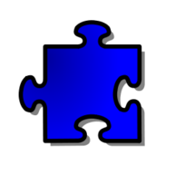 Blue Jigsaw piece 12