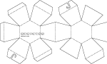 Calendar Hexahedral Carton Template