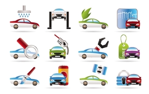 Car Services Vector Icons